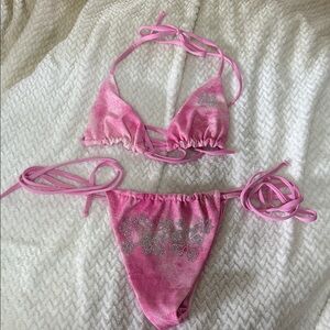 Frankie’s jeweled bikini